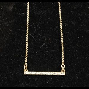 Gold bar Necklace Touchstone by Swarovski